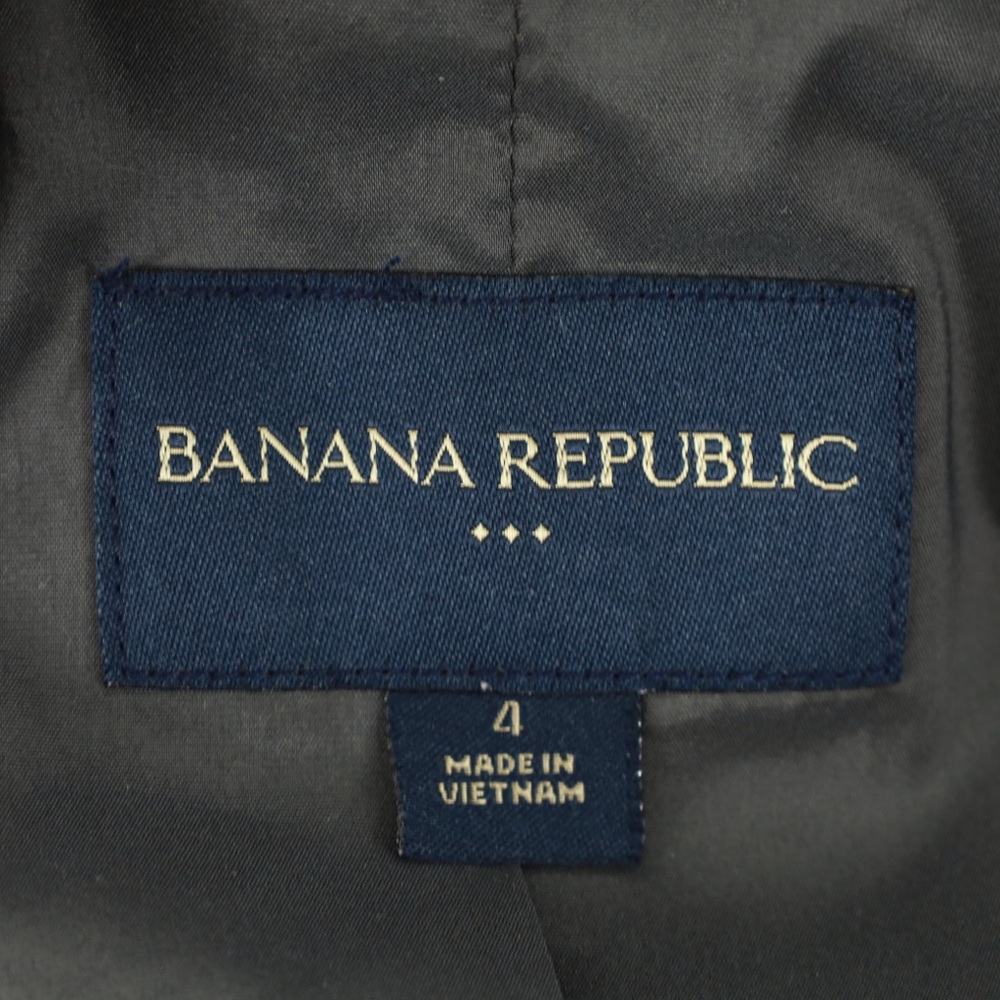 Banana Republic Factory Gray Blazer Size 4 Pleated Back Office Corpcore Career - Picture 6 of 7